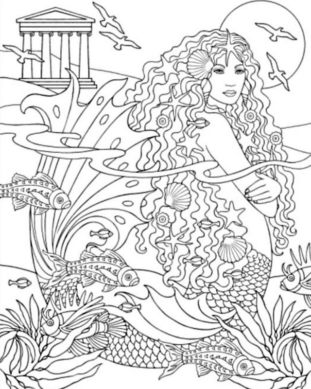 Coloring page: Mermaid (Characters) #147233 - Free Printable Coloring Pages