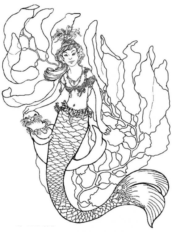 Coloring page: Mermaid (Characters) #147239 - Free Printable Coloring Pages