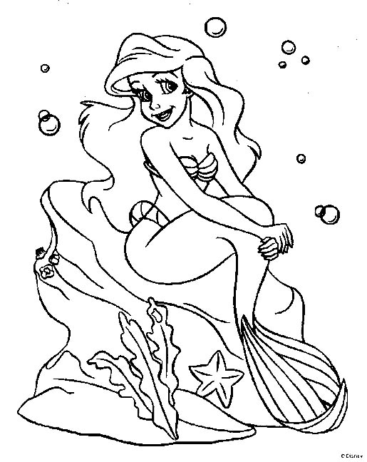 Coloring page: Mermaid (Characters) #147242 - Free Printable Coloring Pages