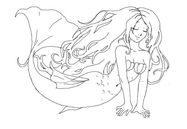 Coloring page: Mermaid (Characters) #147245 - Free Printable Coloring Pages