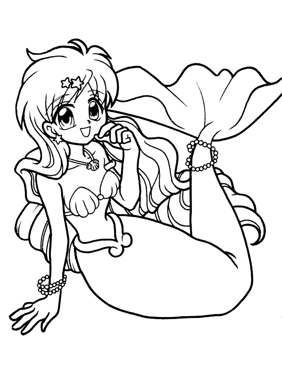 Coloring page: Mermaid (Characters) #147246 - Free Printable Coloring Pages
