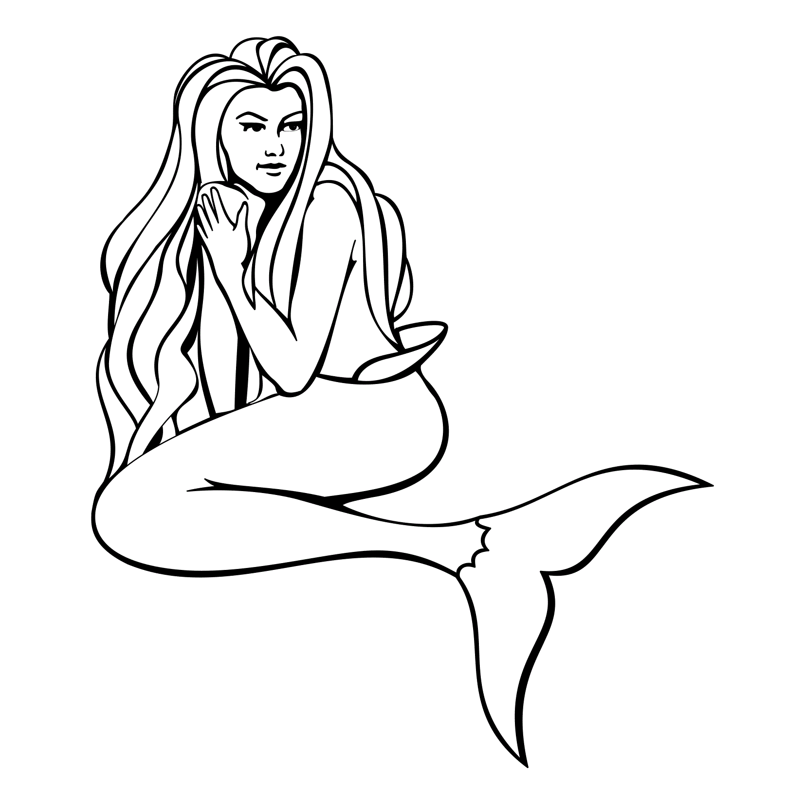 Coloring page: Mermaid (Characters) #147255 - Free Printable Coloring Pages