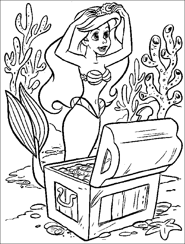 Coloring page: Mermaid (Characters) #147261 - Free Printable Coloring Pages