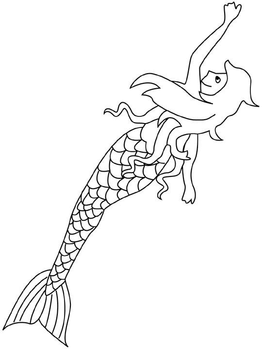 Coloring page: Mermaid (Characters) #147267 - Free Printable Coloring Pages