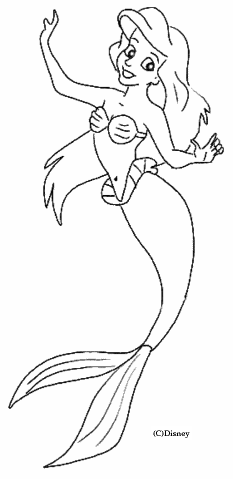 Coloring page: Mermaid (Characters) #147272 - Free Printable Coloring Pages