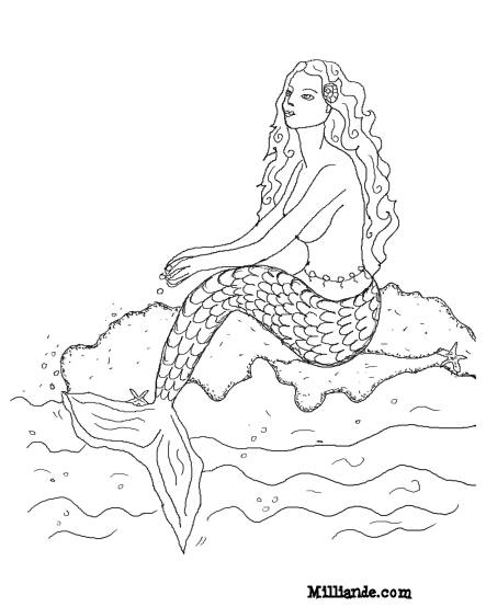 Coloring page: Mermaid (Characters) #147283 - Free Printable Coloring Pages