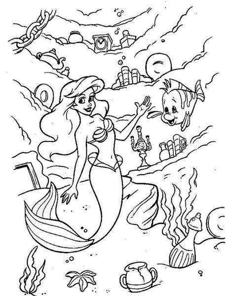 Coloring page: Mermaid (Characters) #147284 - Free Printable Coloring Pages