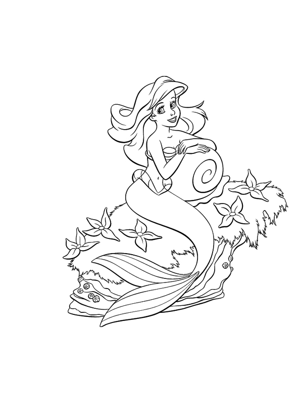 Coloring page: Mermaid (Characters) #147295 - Free Printable Coloring Pages