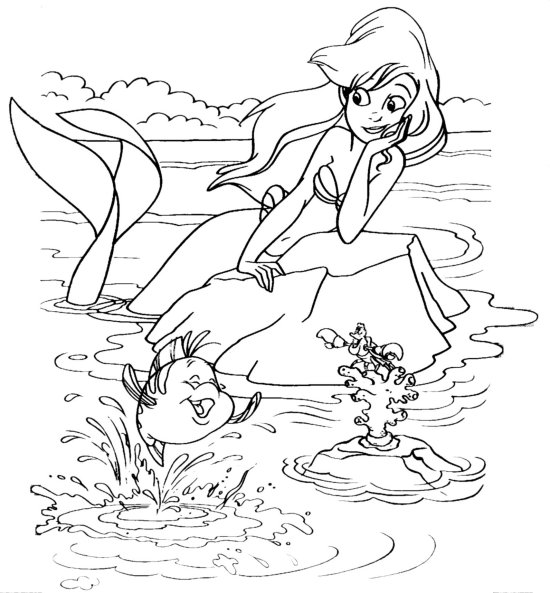 Coloring page: Mermaid (Characters) #147296 - Free Printable Coloring Pages