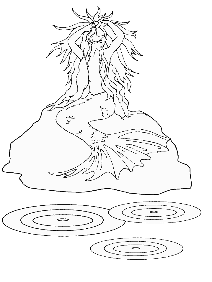 Coloring page: Mermaid (Characters) #147314 - Free Printable Coloring Pages