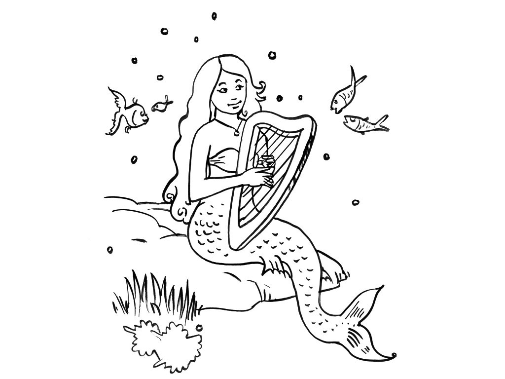 Coloring page: Mermaid (Characters) #147335 - Free Printable Coloring Pages