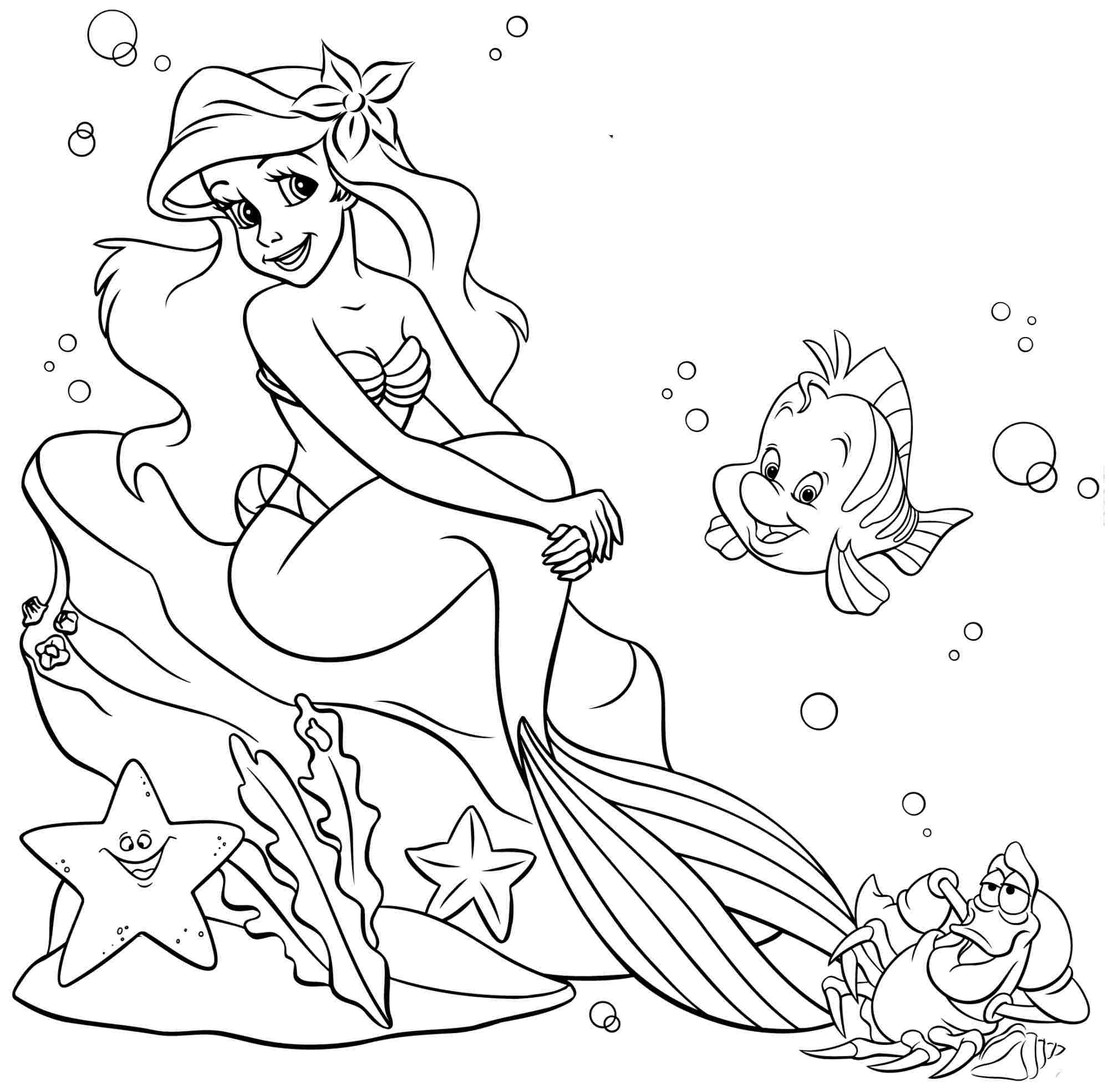 Coloring page: Mermaid (Characters) #147337 - Free Printable Coloring Pages