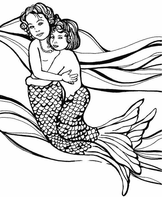 Coloring page: Mermaid (Characters) #147348 - Free Printable Coloring Pages