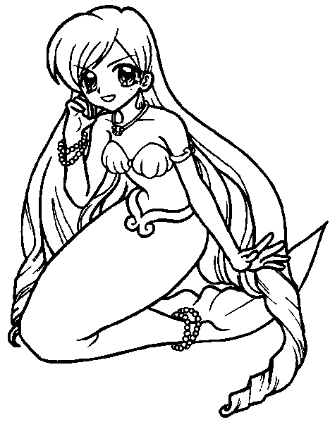 Coloring page: Mermaid (Characters) #147381 - Free Printable Coloring Pages