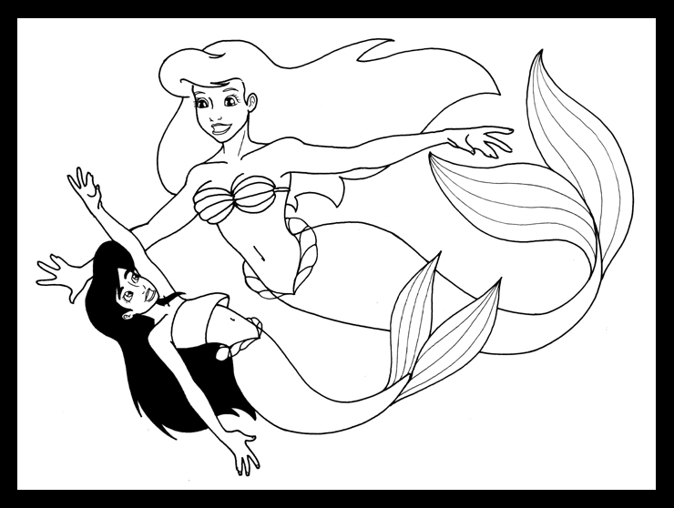 Coloring page: Mermaid (Characters) #147393 - Free Printable Coloring Pages