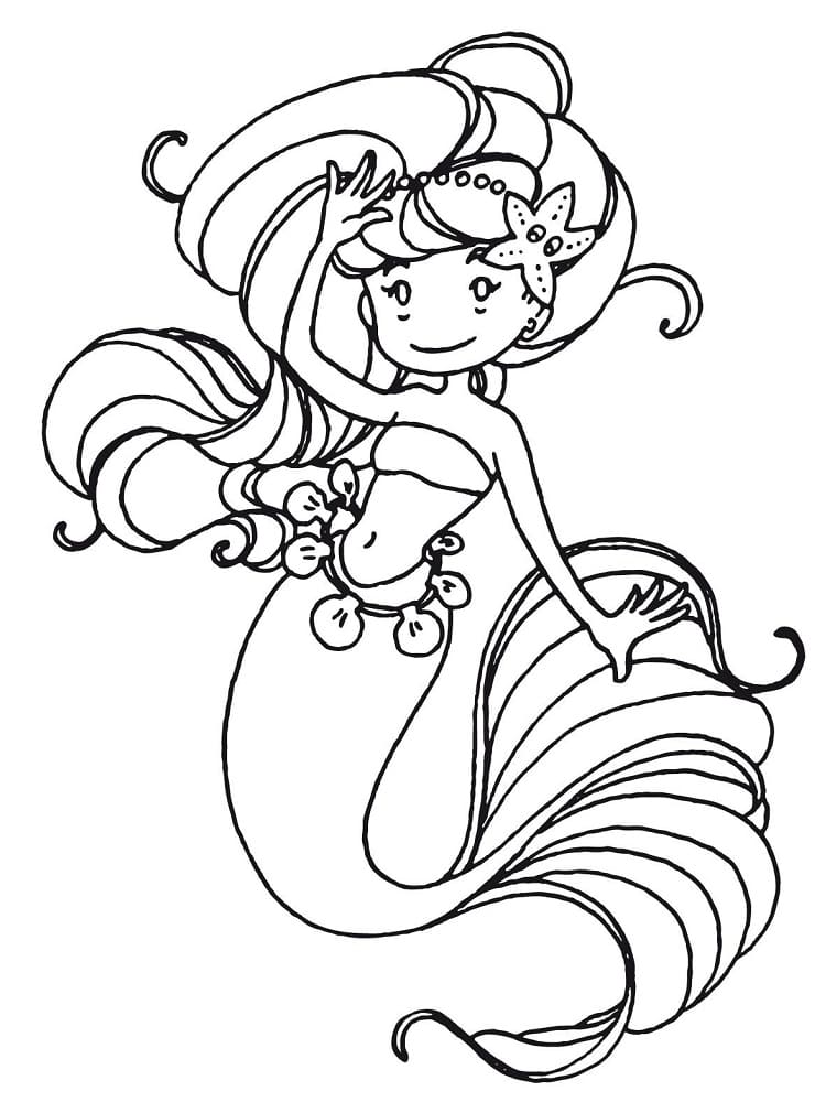 Free printable Mermaid coloring page #176683 from Characters collection