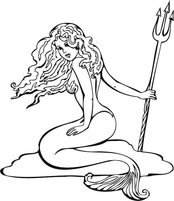 Free printable Mermaid coloring page #176686 from Characters collection