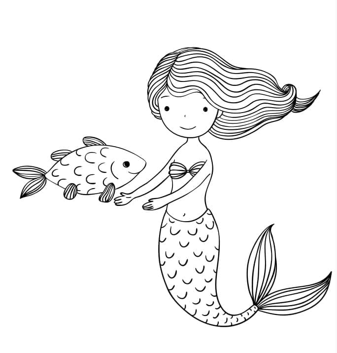 Free printable Mermaid coloring page #176696 from Characters collection