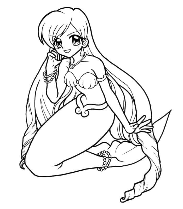 Free printable Mermaid coloring page #176705 from Characters collection