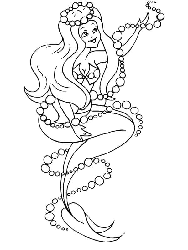 Free printable Mermaid coloring page #176710 from Characters collection Free printable Mermaid coloring page #176710 from Characters collection