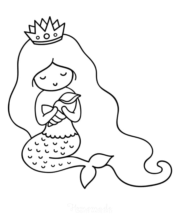 Free printable Mermaid coloring page #176722 from Characters collection