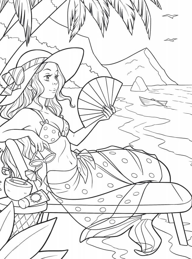 Free printable Mermaid coloring page #215085 from Characters collection