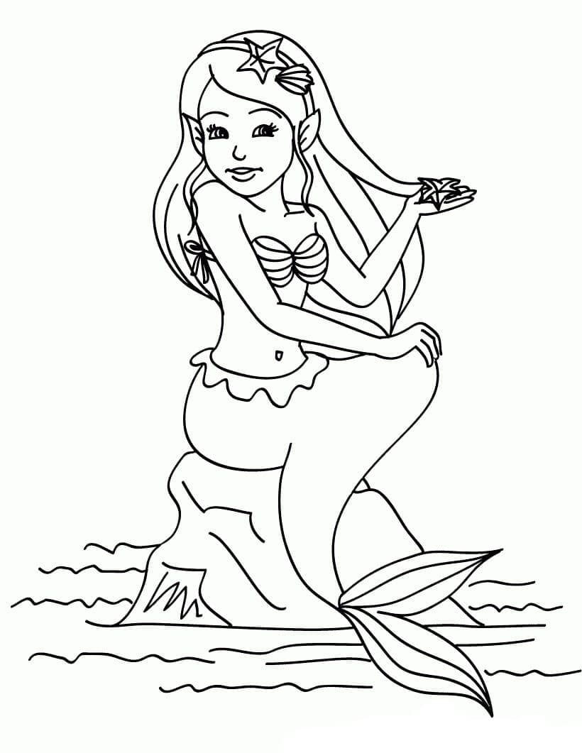 Free printable Mermaid coloring page #215094 from Characters collection