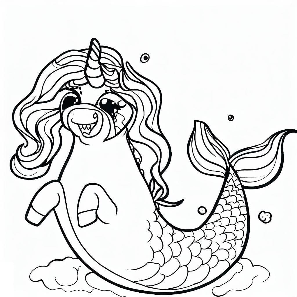 Free printable Mermaid Unicorn coloring page #186431 from Characters collection Free printable Mermaid Unicorn coloring page #186431 from Characters collection