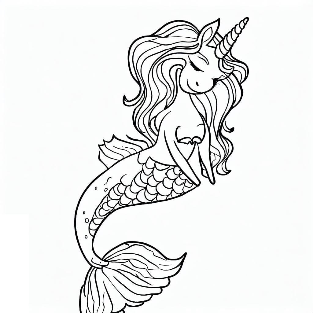 Free printable Mermaid Unicorn coloring page #186437 from Characters collection Free printable Mermaid Unicorn coloring page #186437 from Characters collection