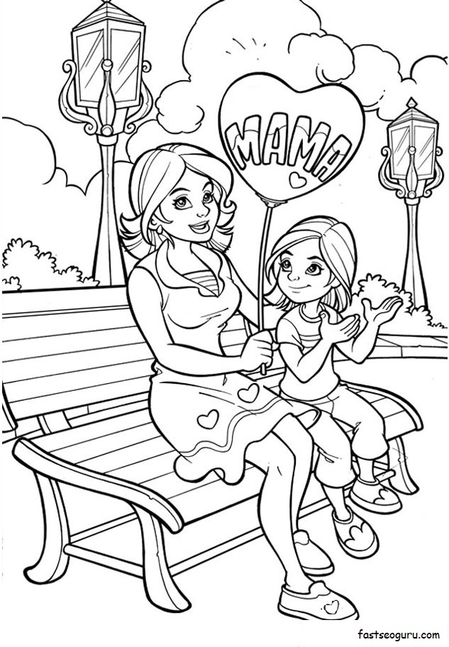 Coloring page: Mom (Characters) #101068 - Free Printable Coloring Pages