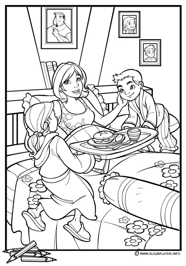 Coloring page: Mom (Characters) #101125 - Free Printable Coloring Pages