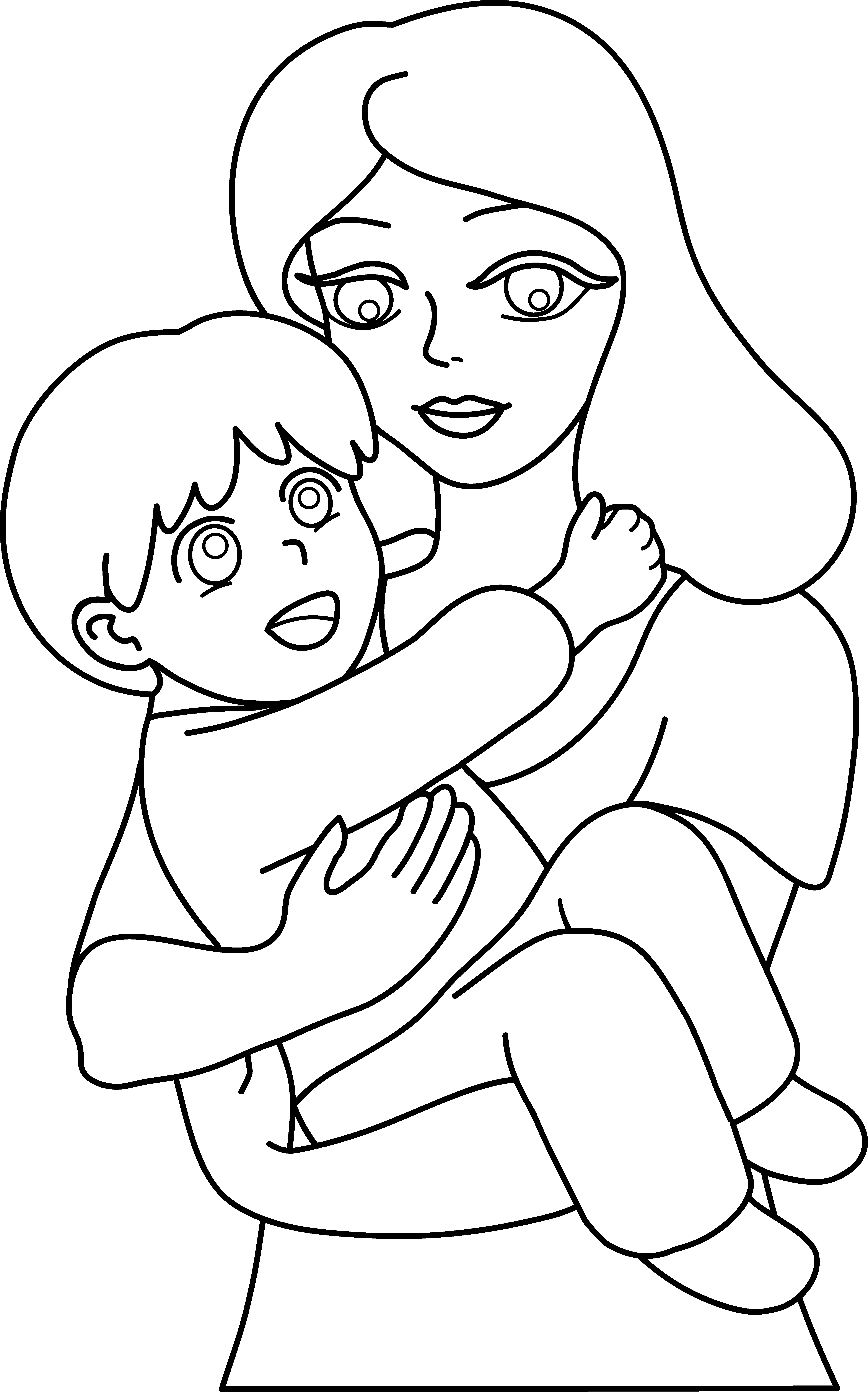 Coloring page: Mom (Characters) #101189 - Free Printable Coloring Pages