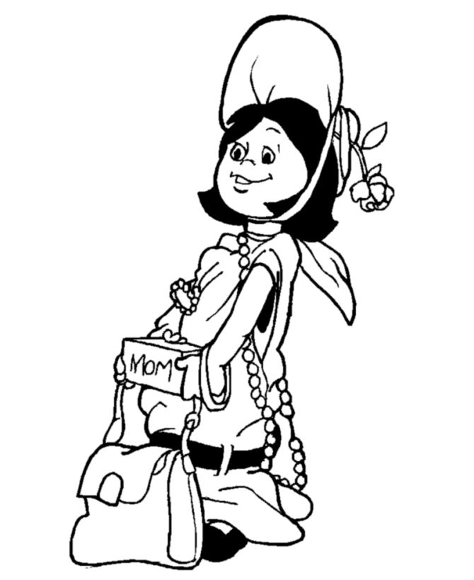Coloring page: Mom (Characters) #101251 - Free Printable Coloring Pages