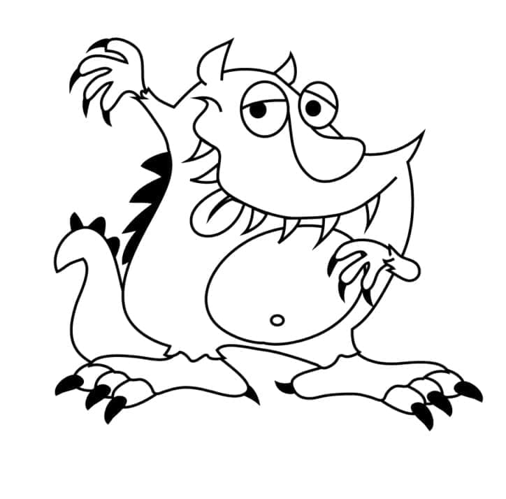 Free printable Monster coloring page #183743 from Characters collection Free printable Monster coloring page #183743 from Characters collection