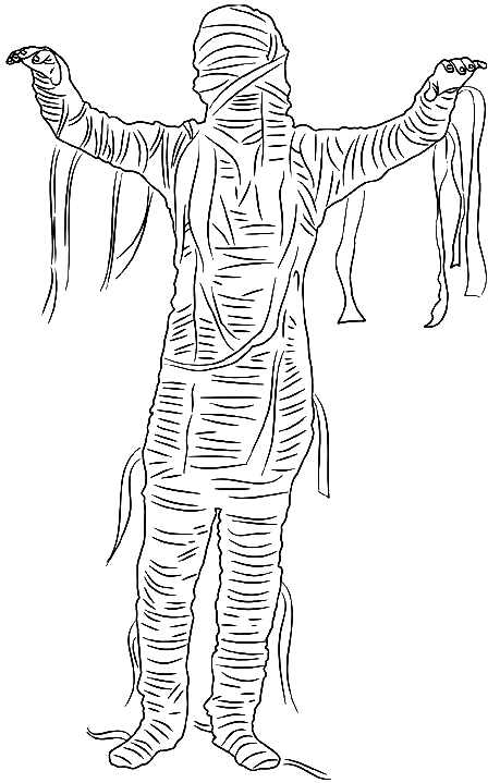 Coloring page: Mummy (Characters) #147689 - Free Printable Coloring Pages