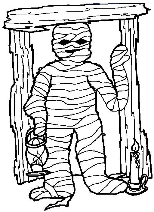 Coloring page: Mummy (Characters) #147694 - Free Printable Coloring Pages