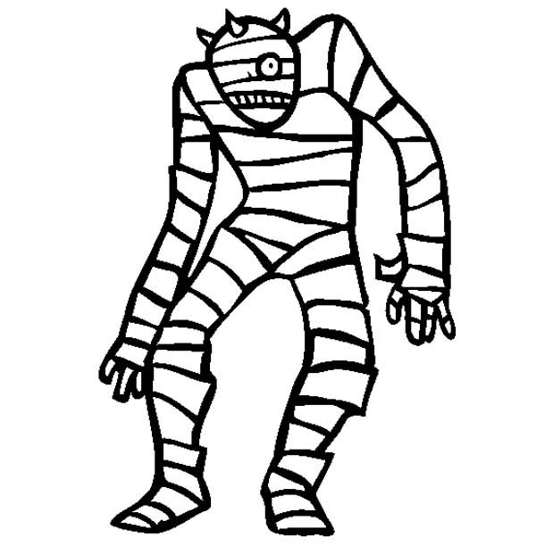 Coloring page: Mummy (Characters) #147699 - Free Printable Coloring Pages
