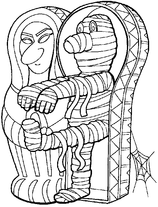 Coloring page: Mummy (Characters) #147706 - Free Printable Coloring Pages