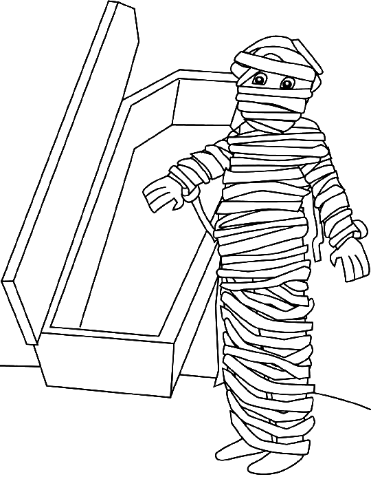 Coloring page: Mummy (Characters) #147716 - Free Printable Coloring Pages