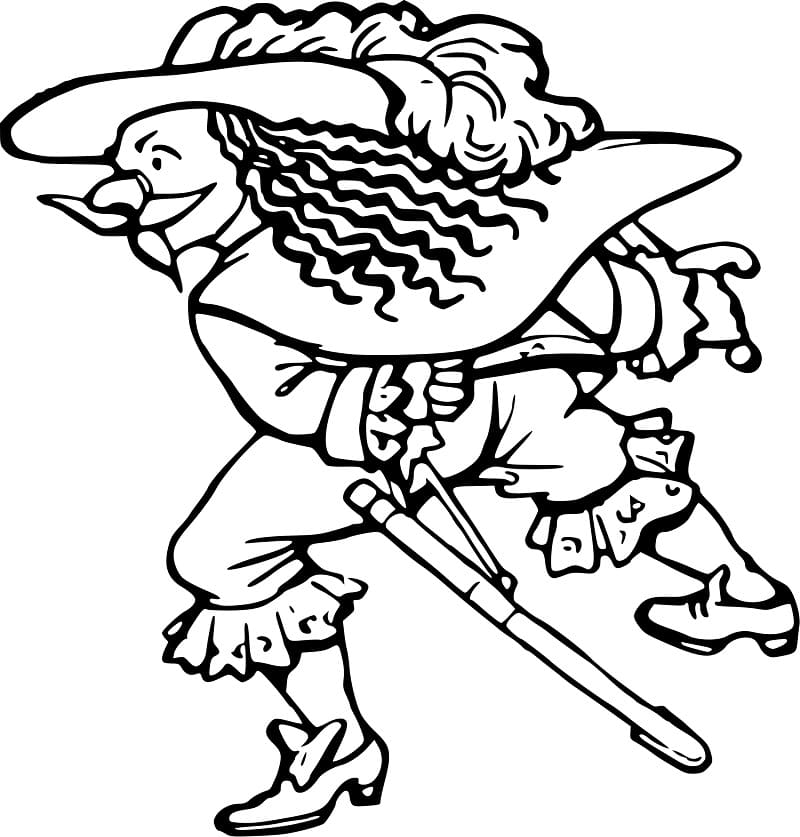 Free printable Musketeer coloring page #191143 from Characters collection