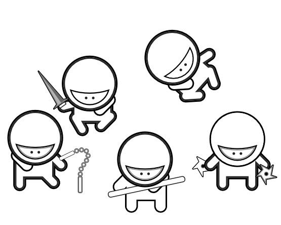 Coloring page: Ninja (Characters) #147934 - Free Printable Coloring Pages