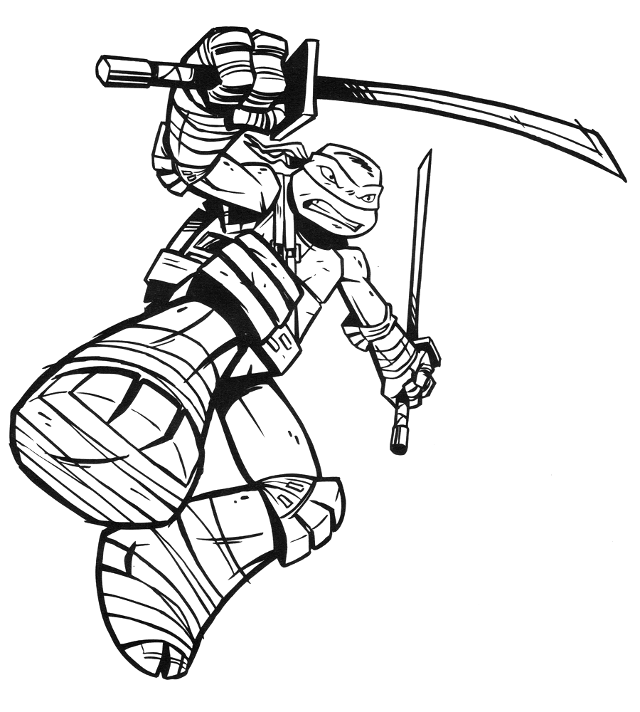 Drawings Ninja (Characters) Printable coloring pages