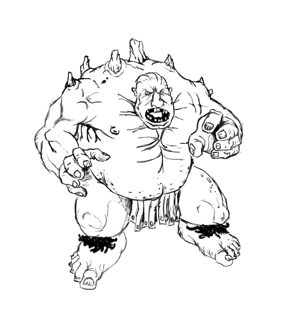 Free printable Ogre coloring page #189721 from Characters collection Free printable Ogre coloring page #189721 from Characters collection
