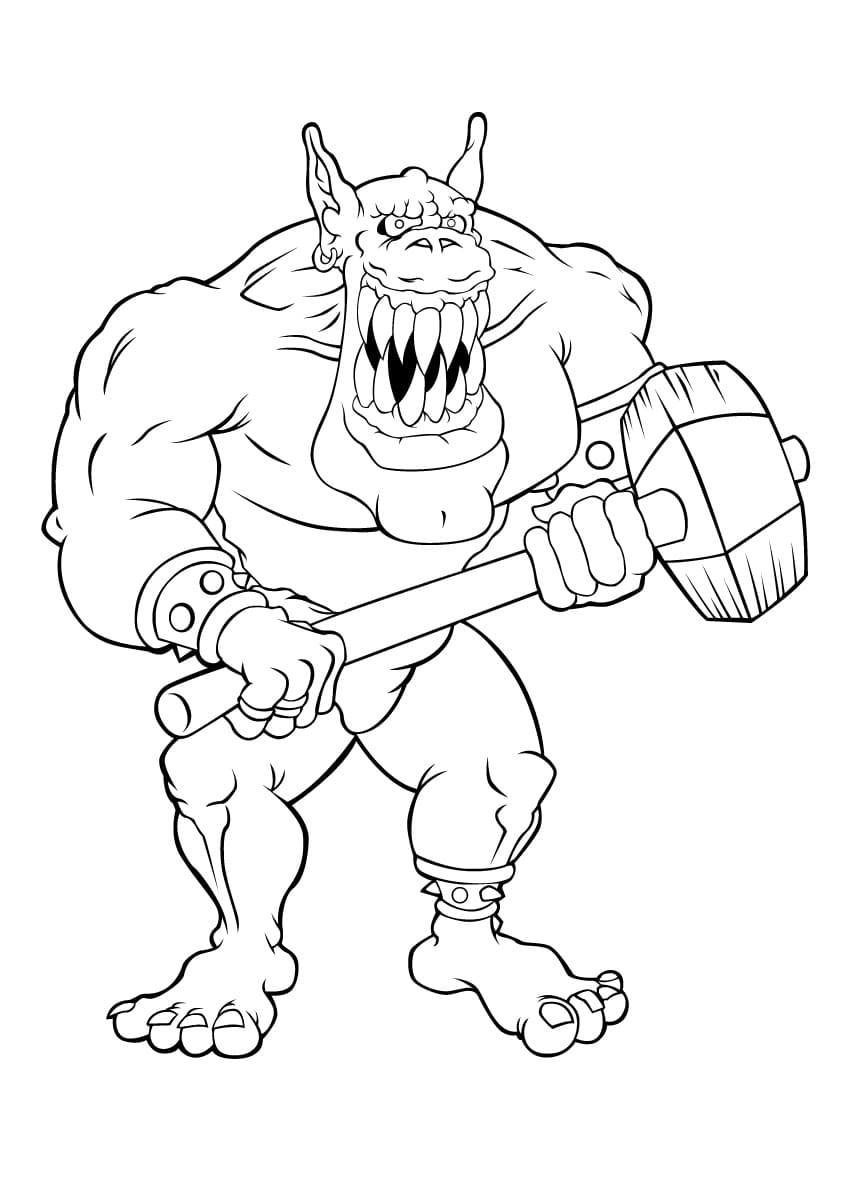 Free printable Ogre coloring page #189730 from Characters collection