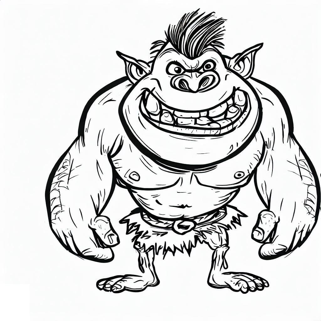 Free printable Ogre coloring page #189732 from Characters collection Free printable Ogre coloring page #189732 from Characters collection