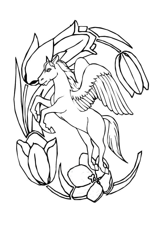Free printable Pegasus coloring page #209057 from Characters collection Free printable Pegasus coloring page #209057 from Characters collection