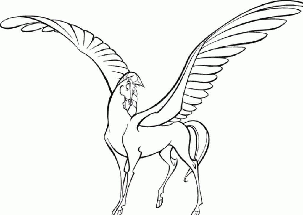 Free printable Pegasus coloring page #209064 from Characters collection Free printable Pegasus coloring page #209064 from Characters collection