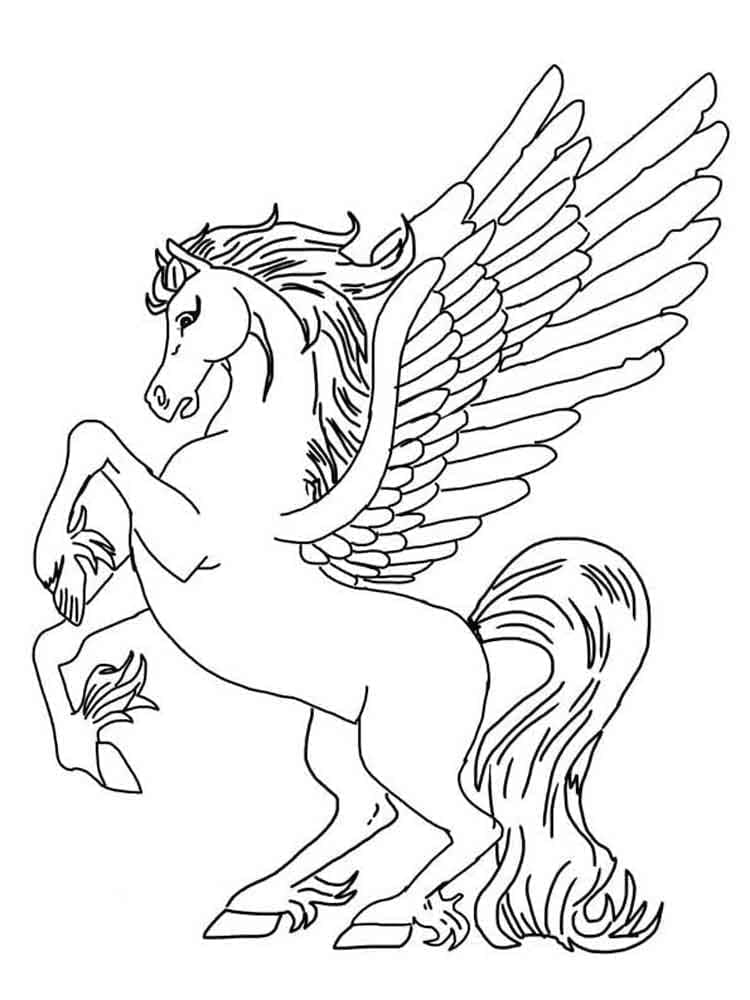 Free printable Pegasus coloring page #209065 from Characters collection Free printable Pegasus coloring page #209065 from Characters collection