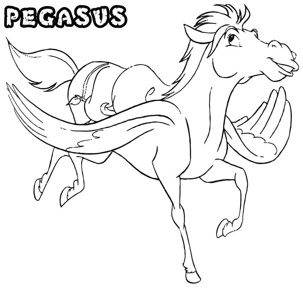 Free printable Pegasus coloring page #209075 from Characters collection Free printable Pegasus coloring page #209075 from Characters collection