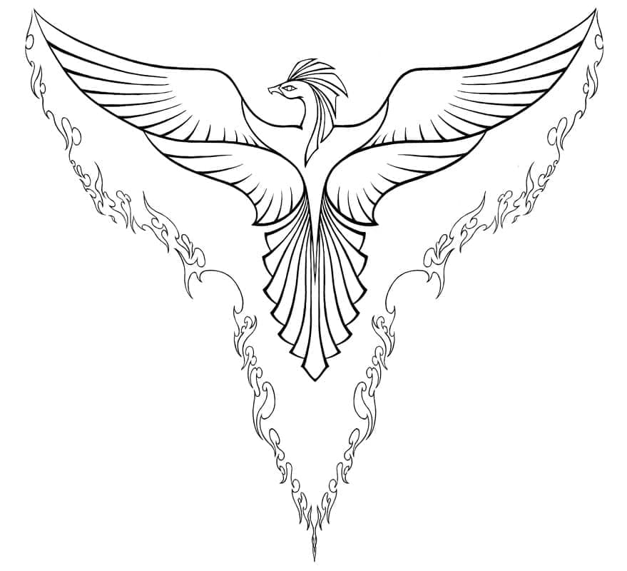 Free printable Phoenix coloring page #192277 from Characters collection Free printable Phoenix coloring page #192277 from Characters collection